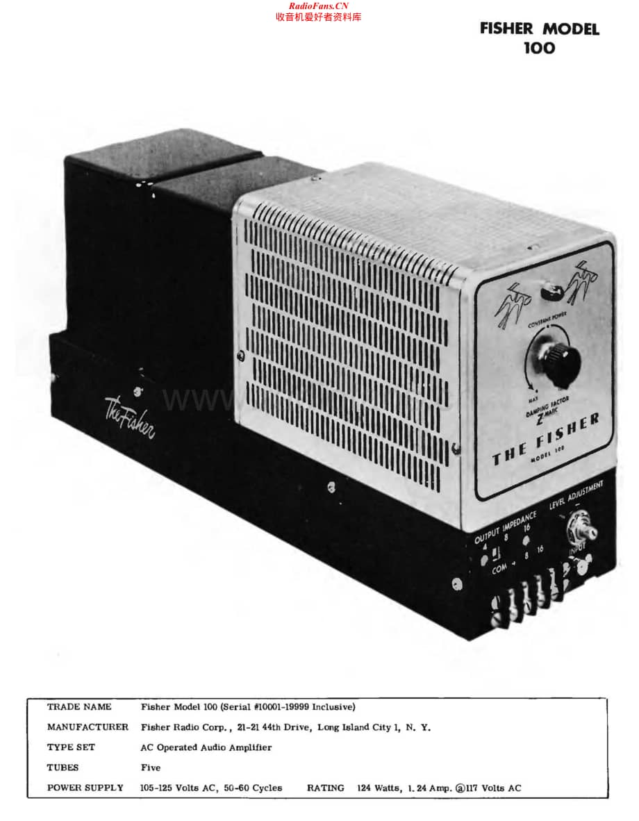 Fisher-100-pwr-sm维修电路原理图.pdf_第1页