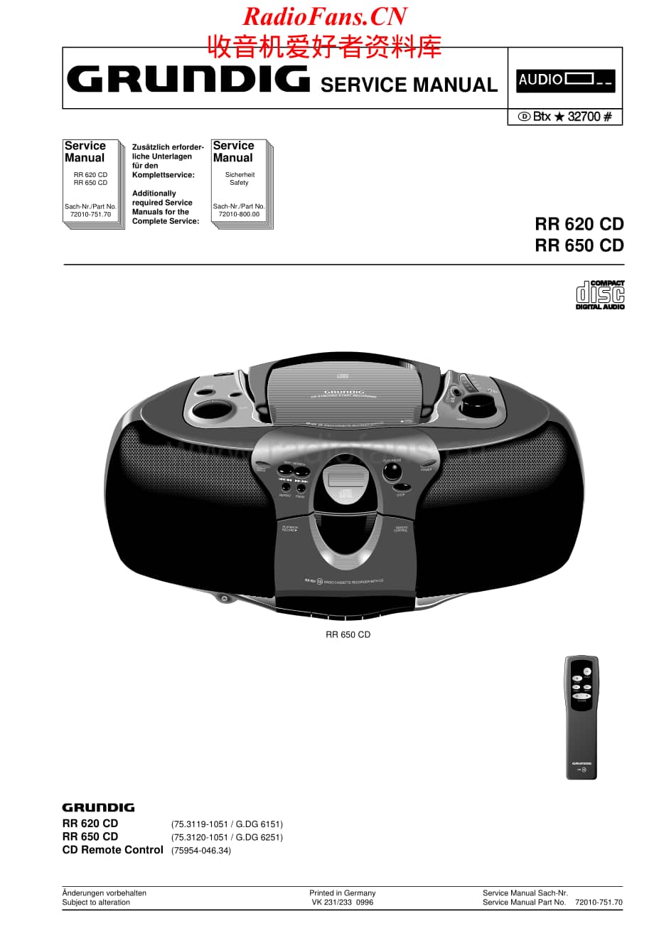 Grundig-RR620CD-tr-sm维修电路原理图.pdf_第1页