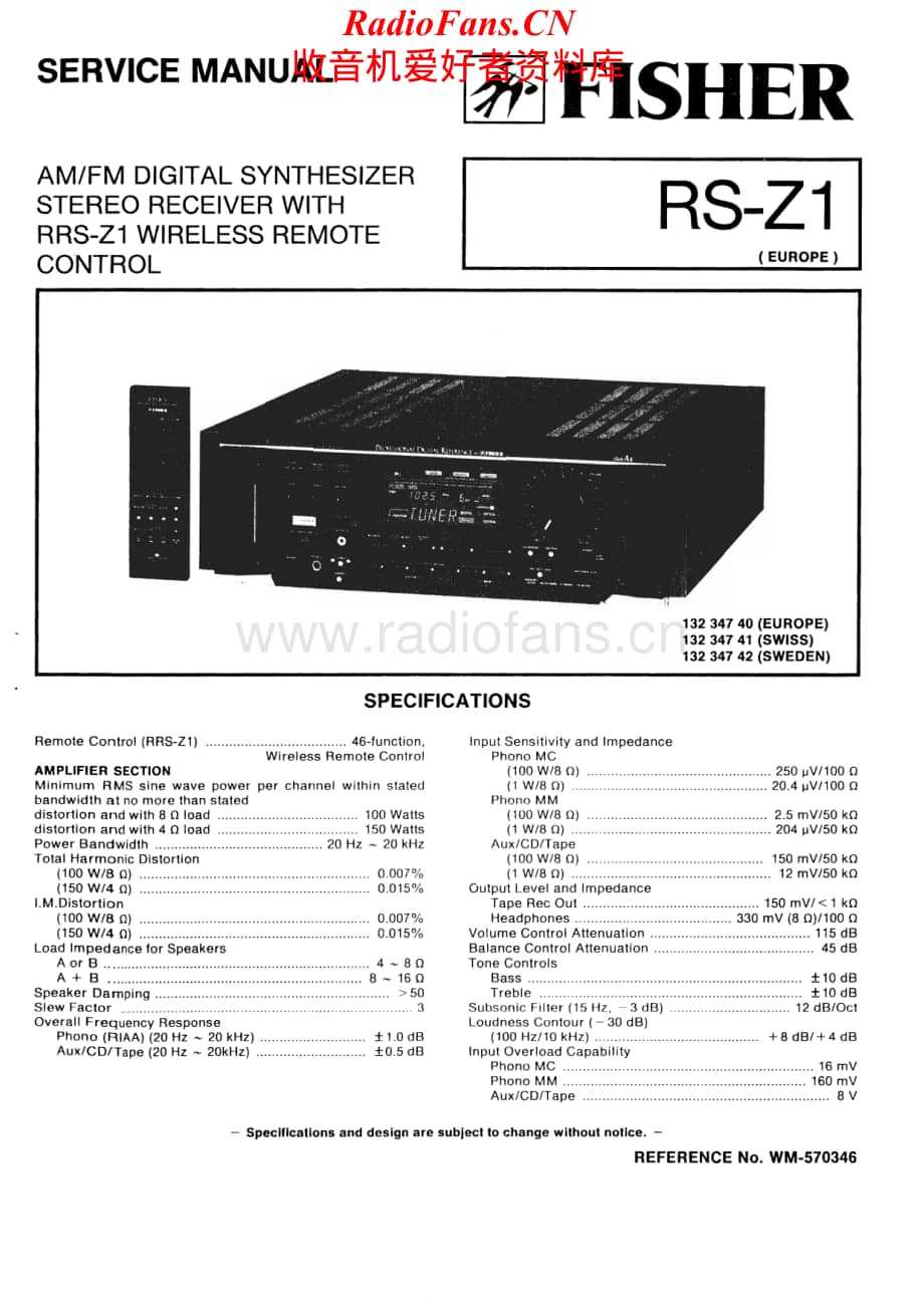 Fisher-RSZ1-rec-sm维修电路原理图.pdf_第1页