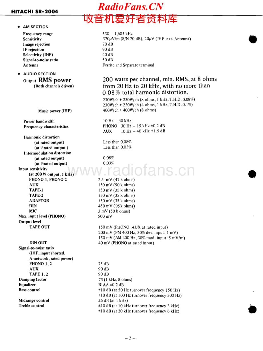 Hitachi-SR2004-rec-sm维修电路原理图.pdf_第2页