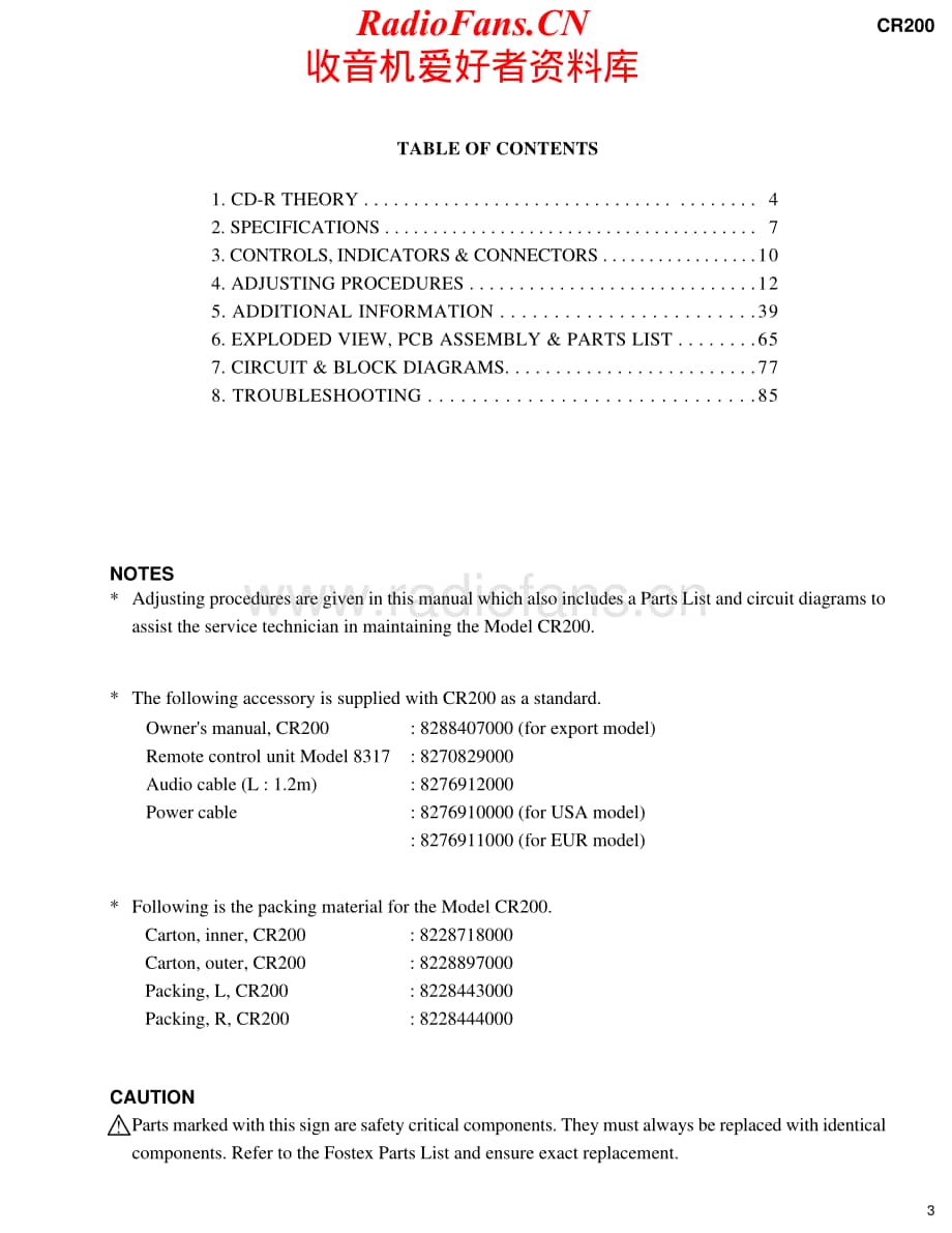 Fostex-CR200-cd-sm维修电路原理图.pdf_第3页