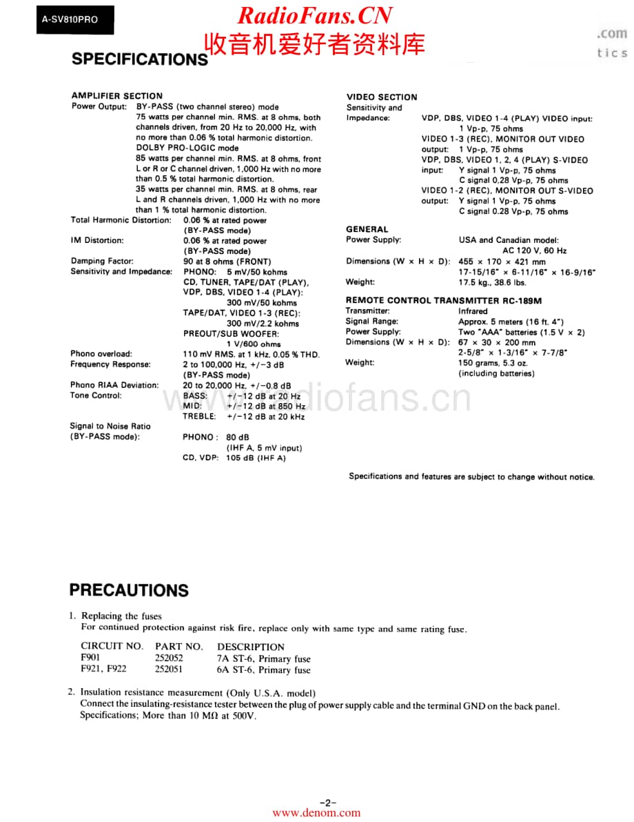 Onkyo-ASV810PRO-int-sm维修电路原理图.pdf_第2页