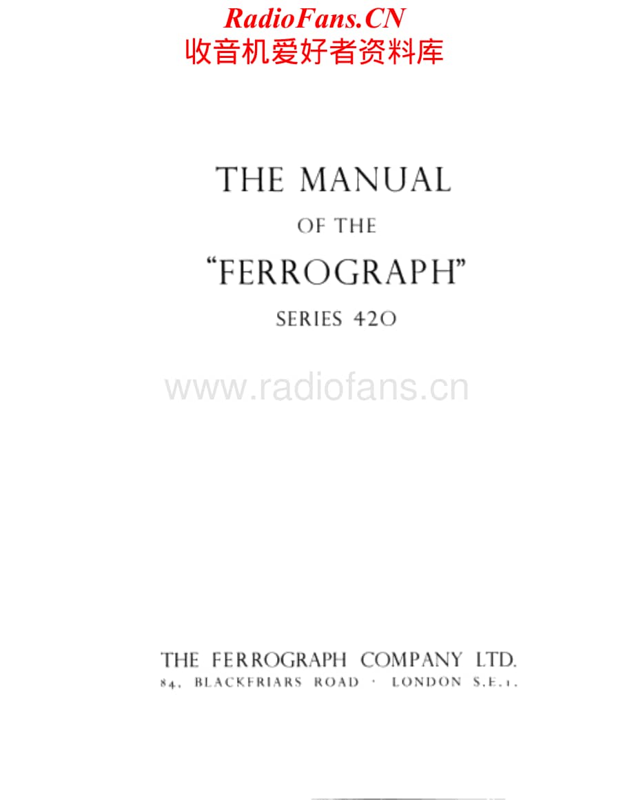 Ferguson-Ferrograph422-tape-sm维修电路原理图.pdf_第1页