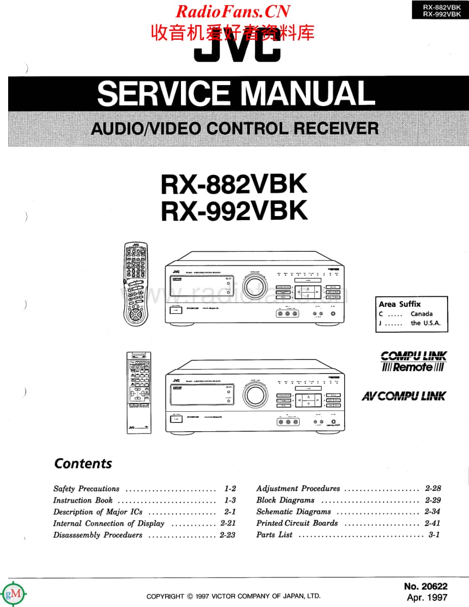 JVC-RX992VBK-avr-sm维修电路原理图.pdf_第1页