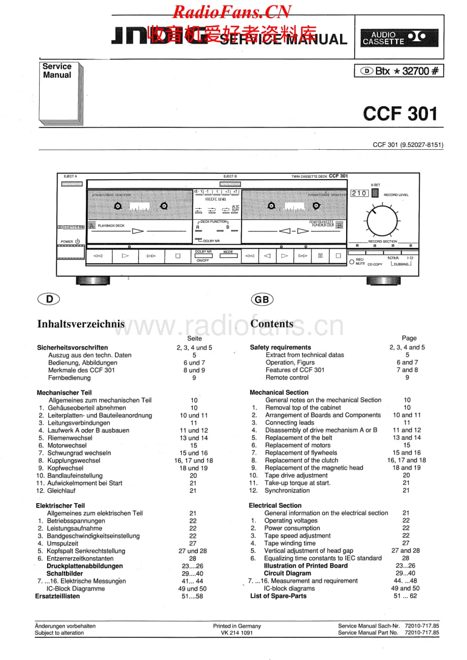 Grundig-CCF301-tape-sch维修电路原理图.pdf_第1页