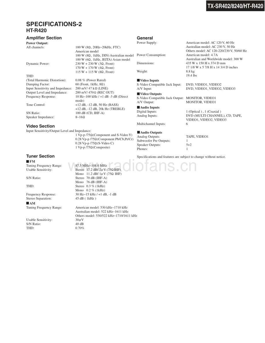 Onkyo-TXSR402-avr-sm维修电路原理图.pdf_第3页