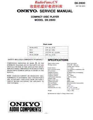 Onkyo-DX2800-cd-sm维修电路原理图.pdf