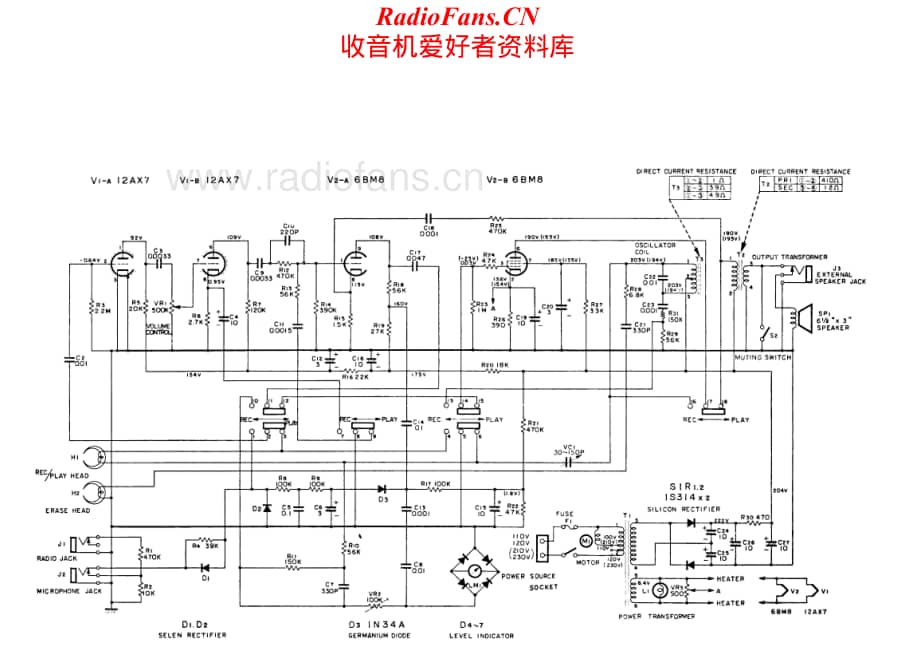 Hitachi-TRA500-tape-sch维修电路原理图.pdf_第1页