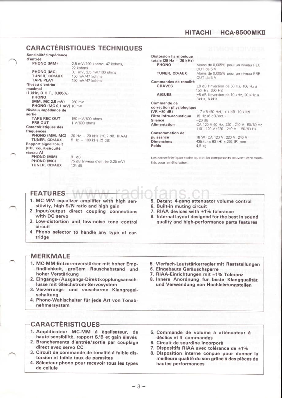 Hitachi-HCA8500MK3-pre-sm维修电路原理图.pdf_第3页