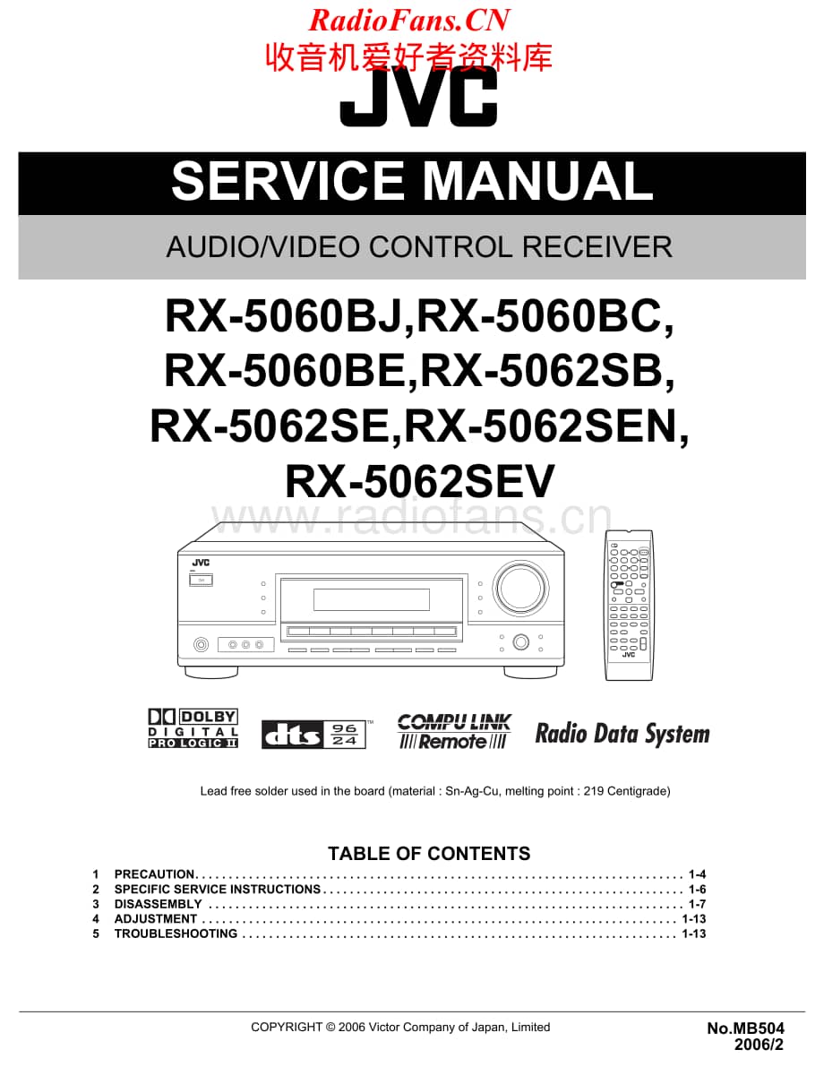 JVC-RX5062S-avr-sm维修电路原理图.pdf_第1页