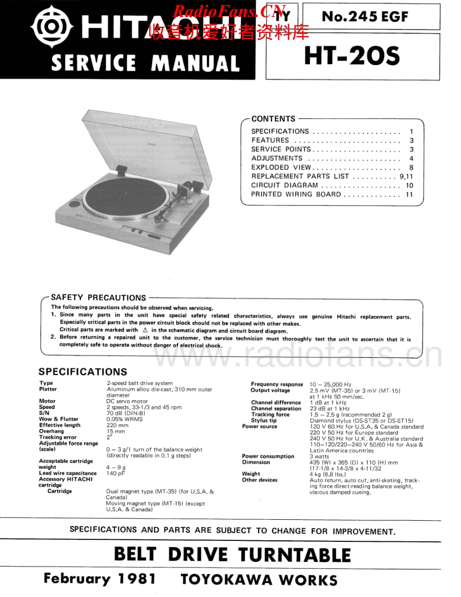 Hitachi-HT20S-tt-sm维修电路原理图.pdf_第1页