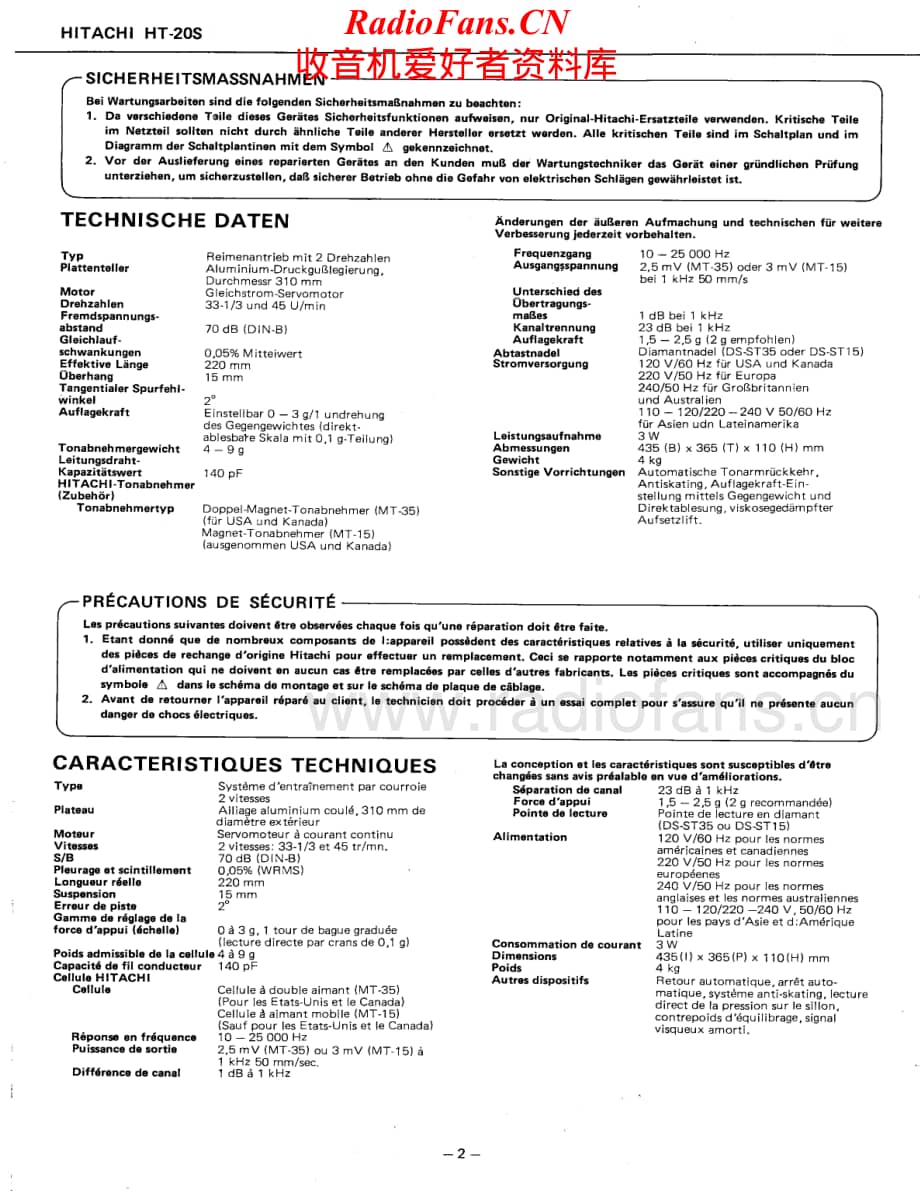 Hitachi-HT20S-tt-sm维修电路原理图.pdf_第2页