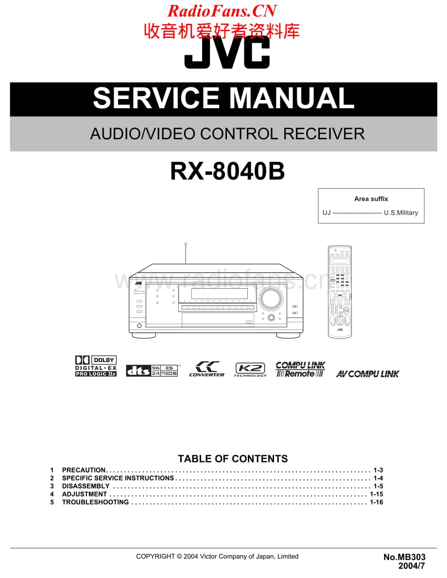 JVC-RX8040B-avr-sm维修电路原理图.pdf_第1页