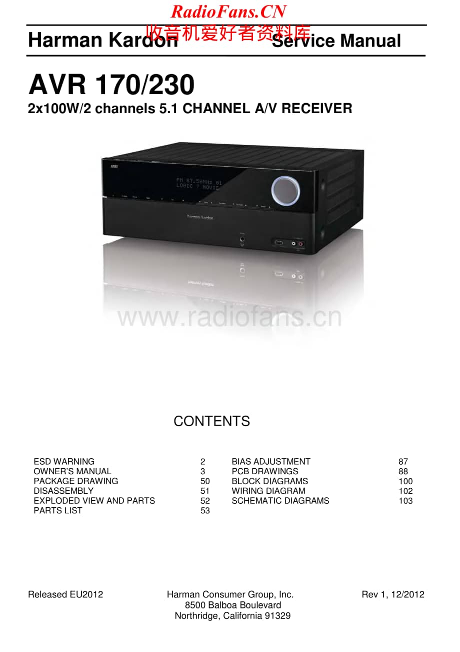 HarmanKardon-AVR170.230-avr-sm维修电路原理图.pdf_第1页