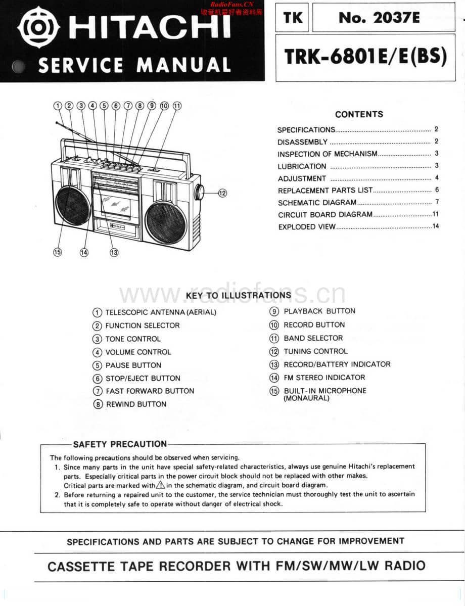 Hitachi-TRK6801E-pr-sch维修电路原理图.pdf_第1页