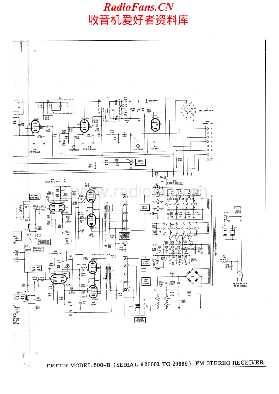 Fisher-500B-rec-sch维修电路原理图.pdf_第1页