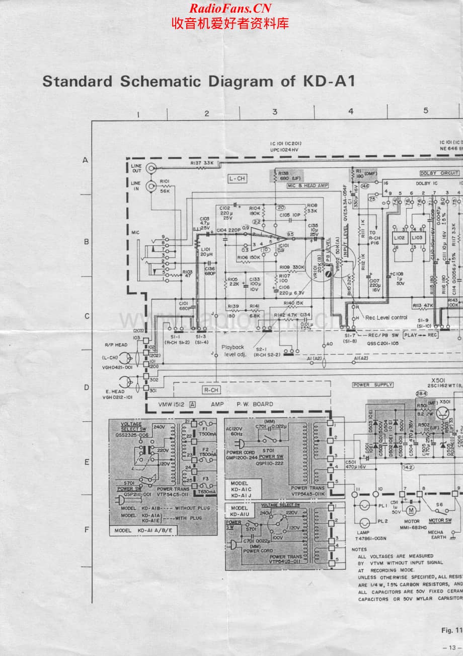 JVC-KDA1-tape-sch维修电路原理图.pdf_第1页