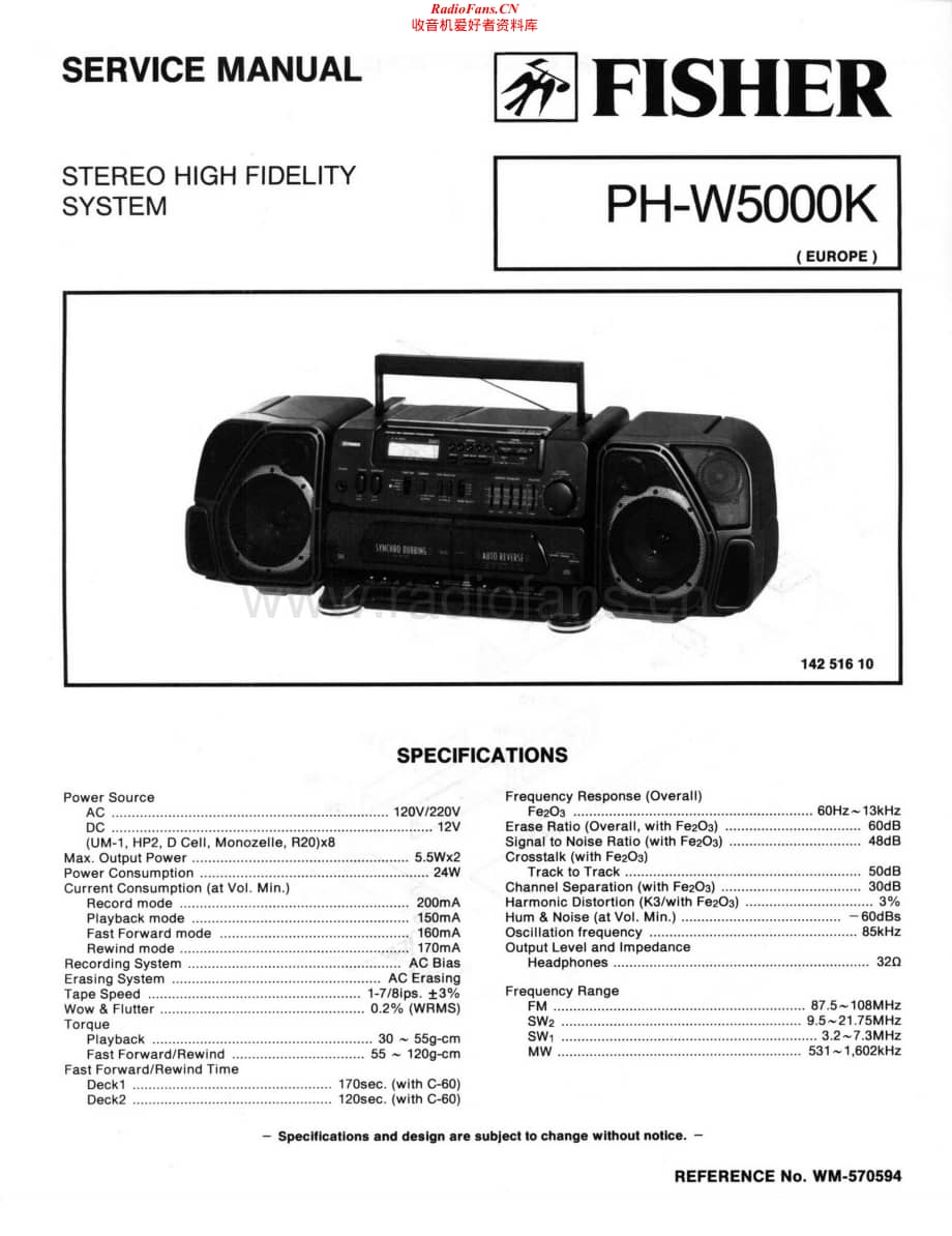 Fisher-PHW5000K-mc-sch维修电路原理图.pdf_第1页