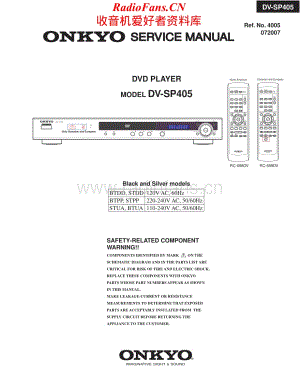 Onkyo-DVSP405-cd-sm维修电路原理图.pdf