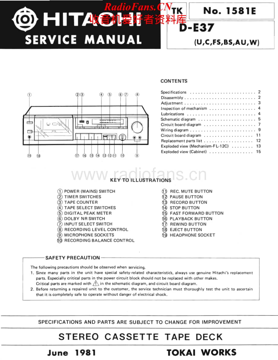 Hitachi-DE37-tape-sm维修电路原理图.pdf_第1页