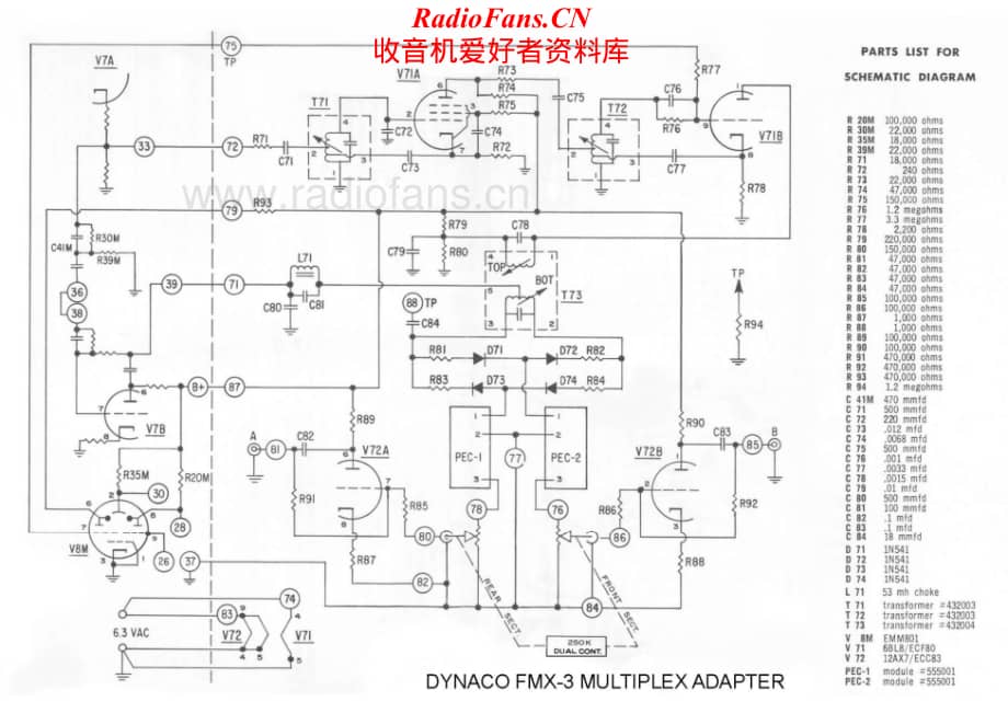 Dynaco-FMX3MPX-tun-sch维修电路原理图.pdf_第1页