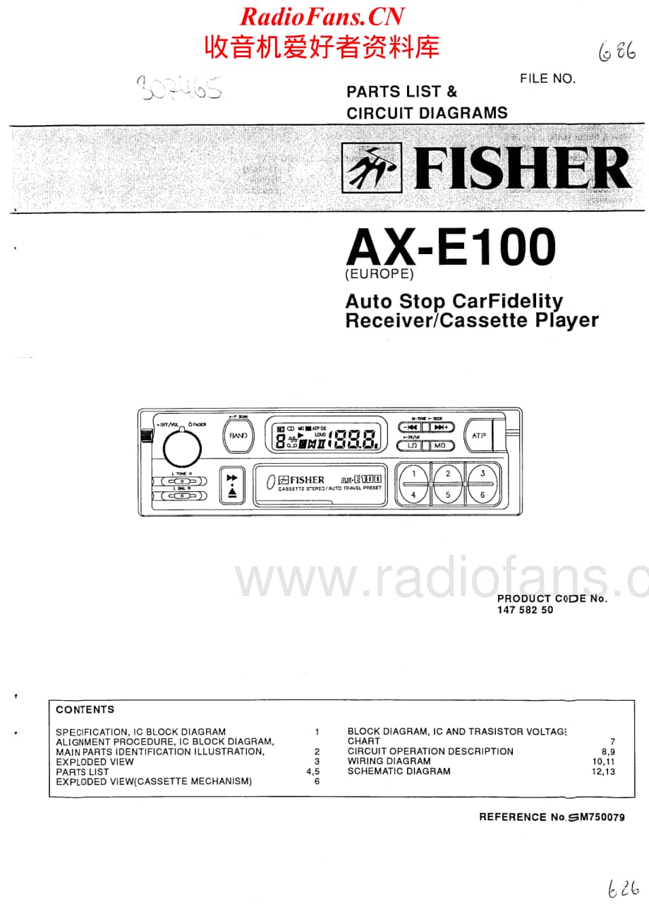 Fisher-AXE100-tape-sm维修电路原理图.pdf_第1页