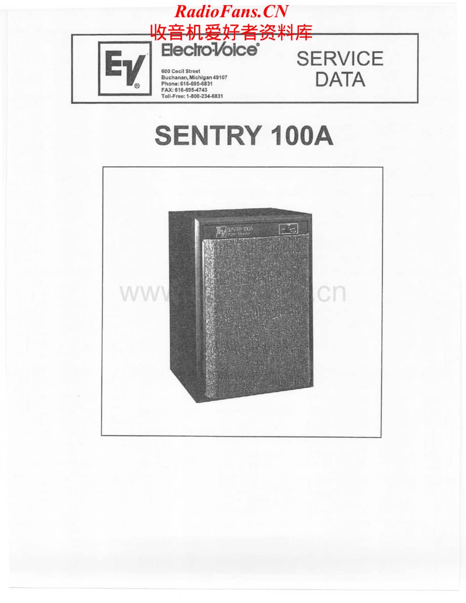 ElectroVoice-Sentry100A-spk-sm维修电路原理图.pdf_第1页