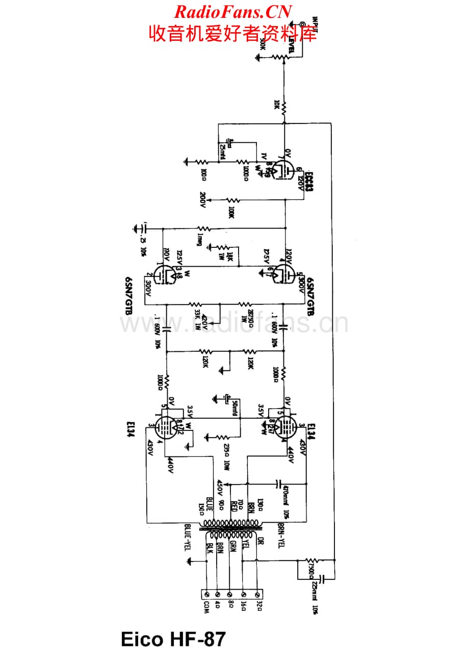 Eico-HF87-pwr-sch维修电路原理图.pdf_第1页