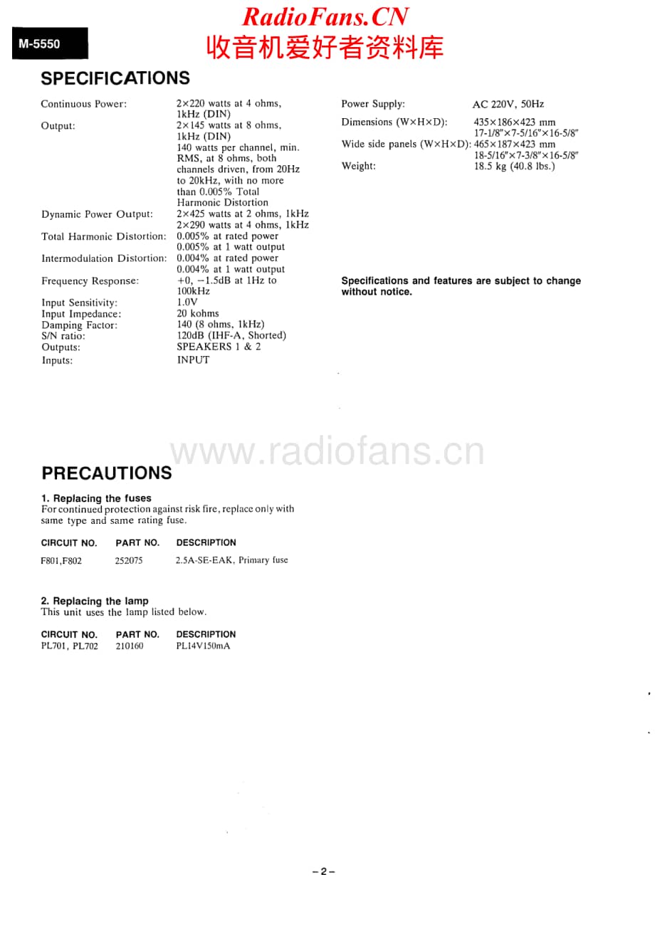 Onkyo-M5550-pwr-sm维修电路原理图.pdf_第2页