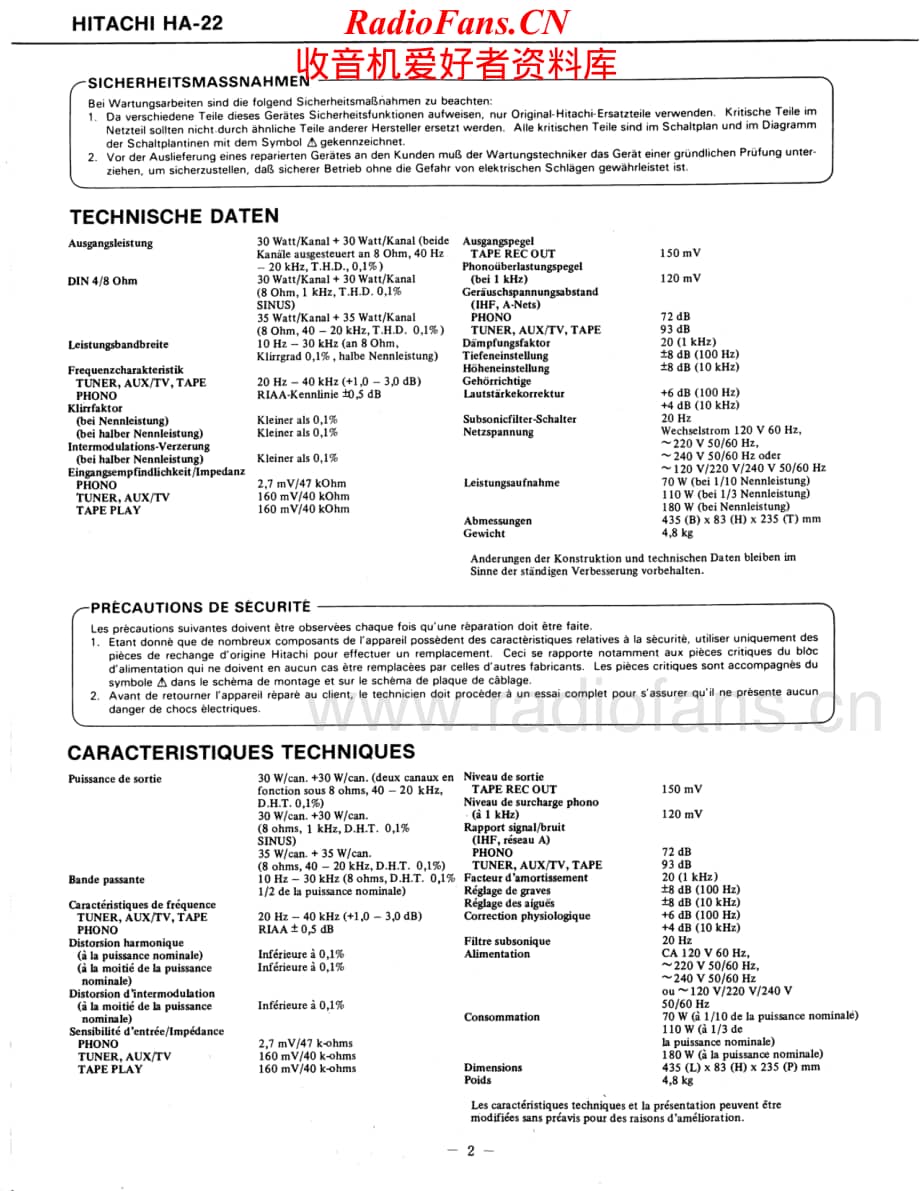 Hitachi-HA22-int-sm维修电路原理图.pdf_第2页