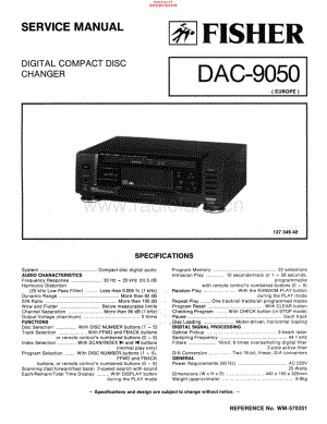 Fisher-DAC9050-cd-sch维修电路原理图.pdf