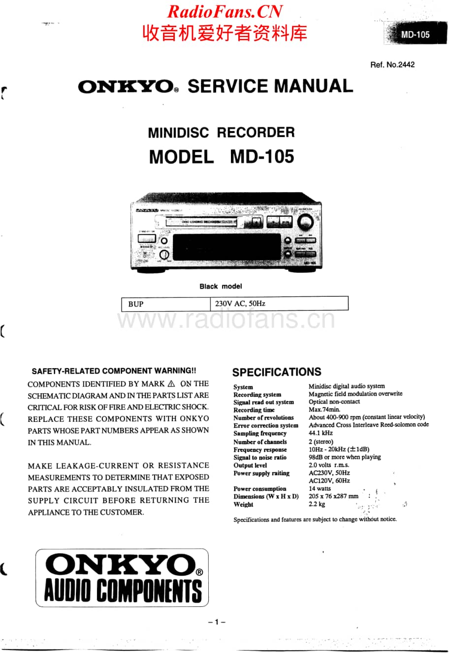 Onkyo-MD105-md-sm维修电路原理图.pdf_第1页