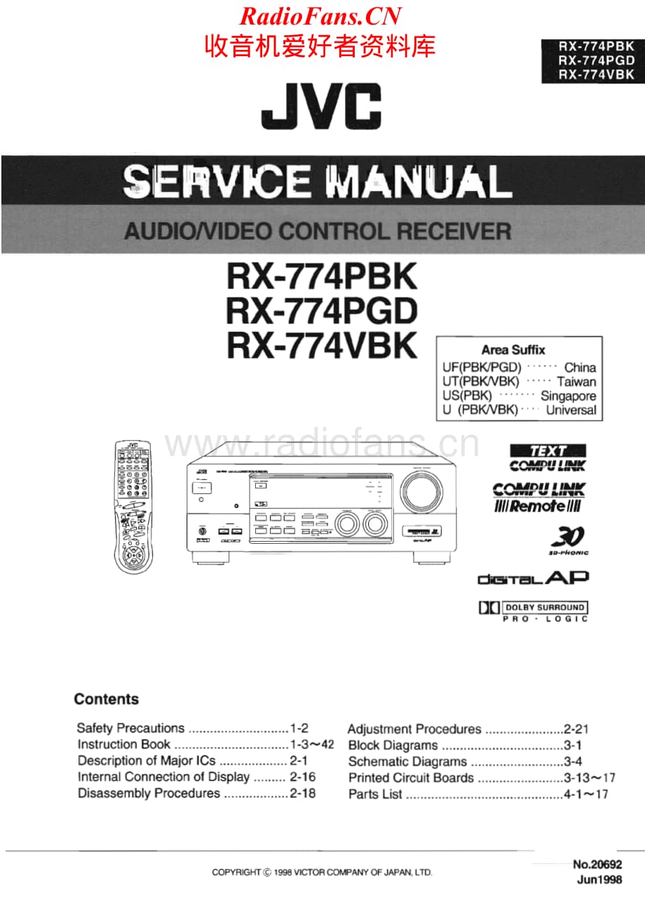 JVC-RX774VBK-avr-sm维修电路原理图.pdf_第1页