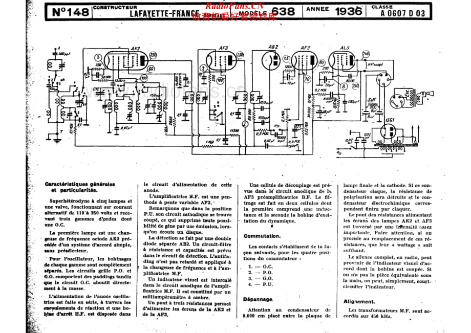 Lafayette-638-rec-sch维修电路原理图.pdf_第1页