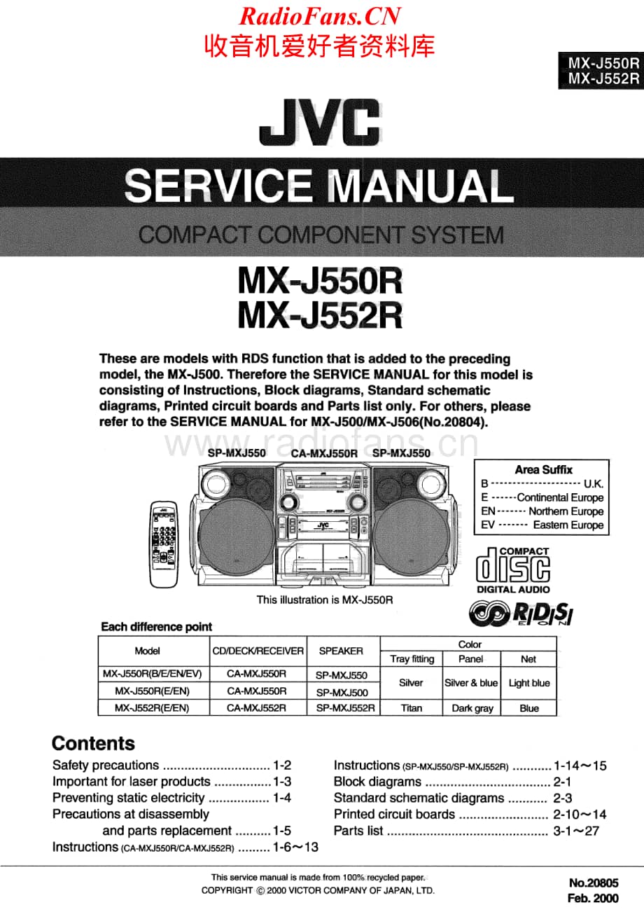 JVC-MXJ550R-cs-sm维修电路原理图.pdf_第1页