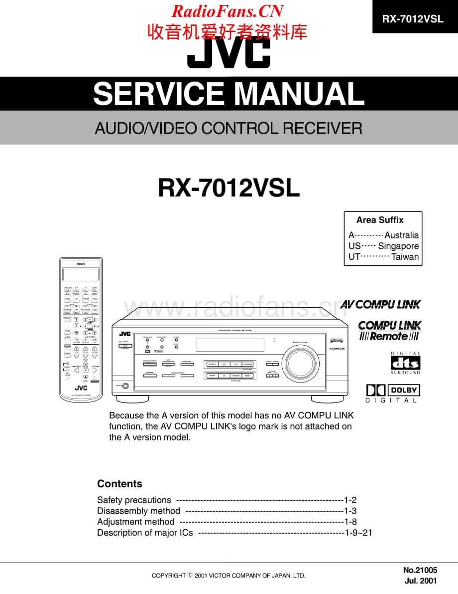 JVC-RX7012VSL-avr-sm维修电路原理图.pdf_第1页