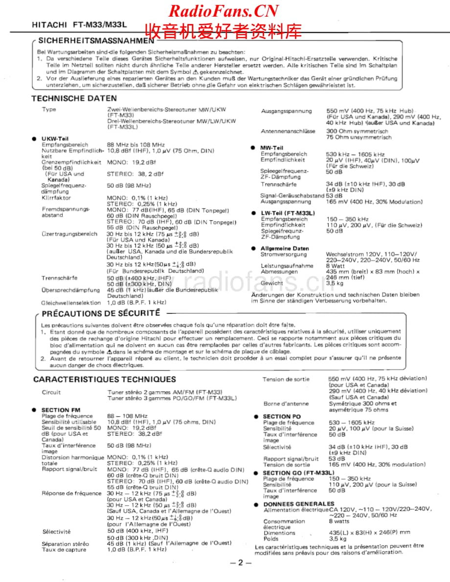 Hitachi-FTM33L-tun-sm维修电路原理图.pdf_第2页