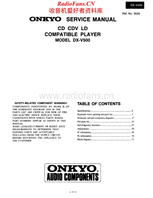Onkyo-DXV500-cd-sm维修电路原理图.pdf