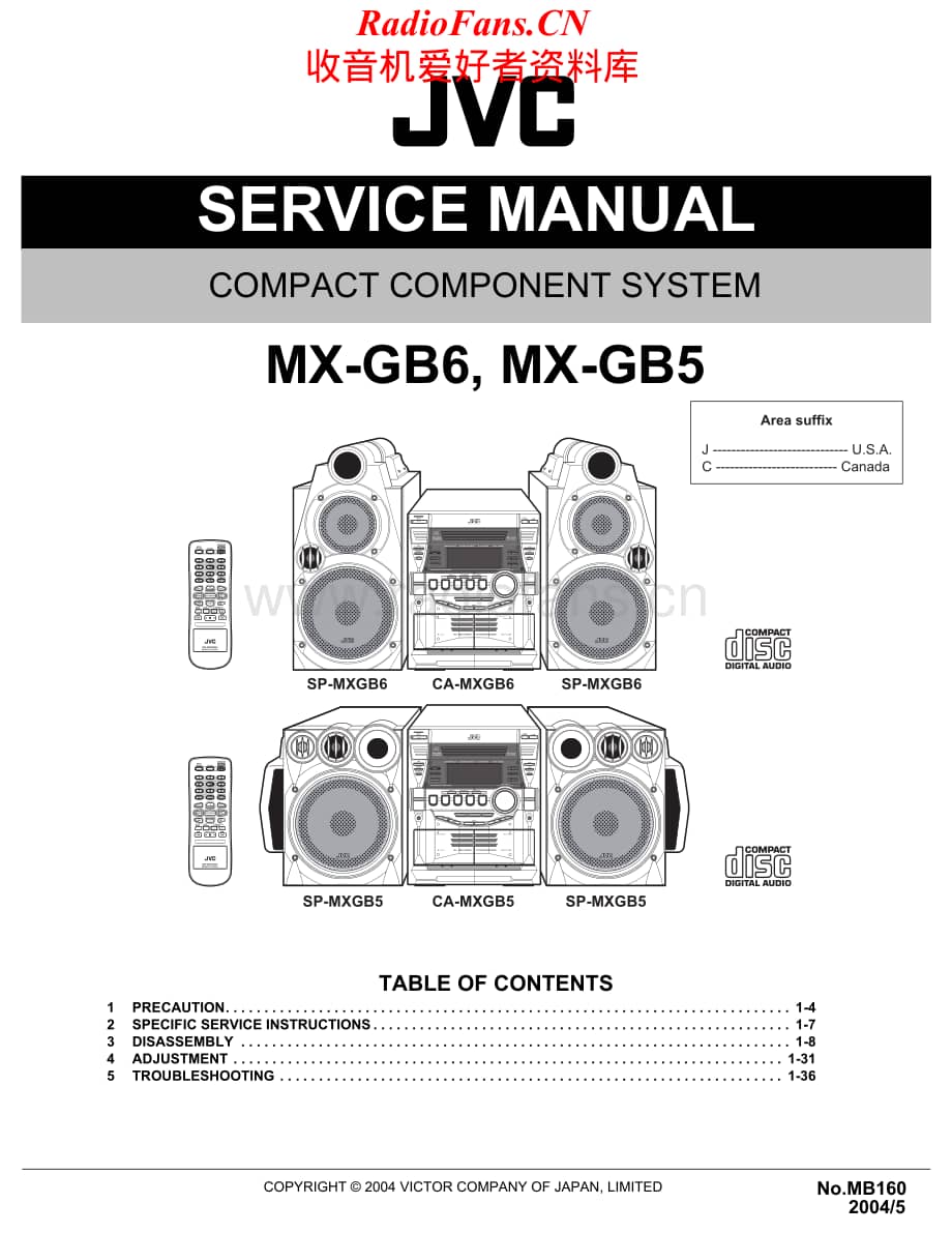 JVC-MXGB5-cs-sm维修电路原理图.pdf_第1页