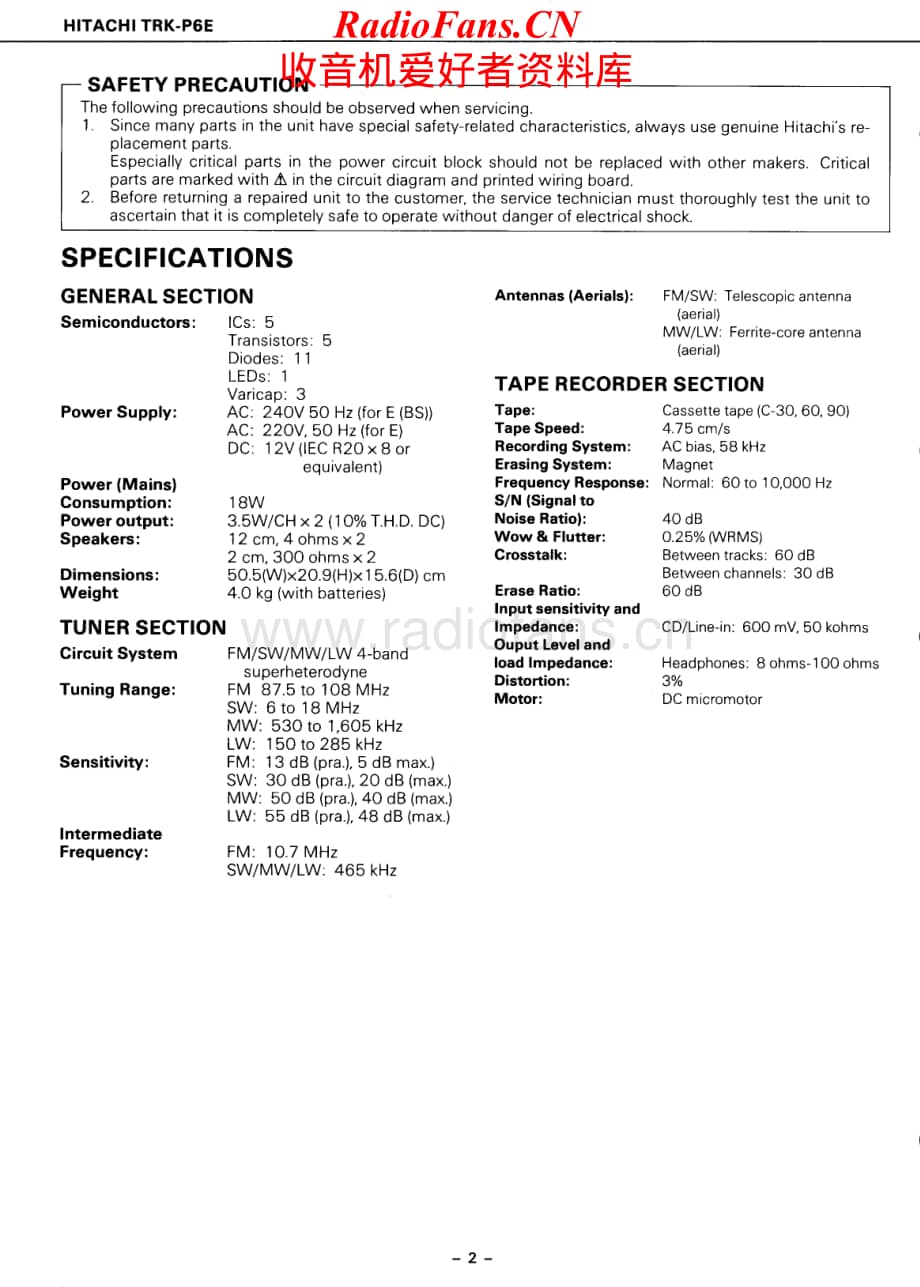 Hitachi-TRKP6E-pr-sm维修电路原理图.pdf_第2页