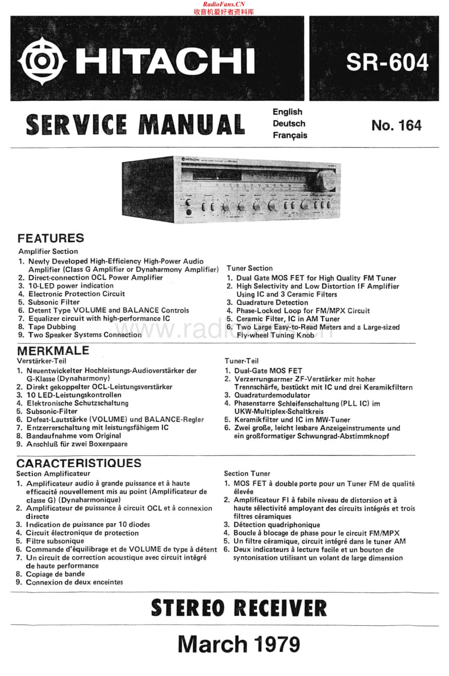 Hitachi-SR604-rec-sm维修电路原理图.pdf_第1页