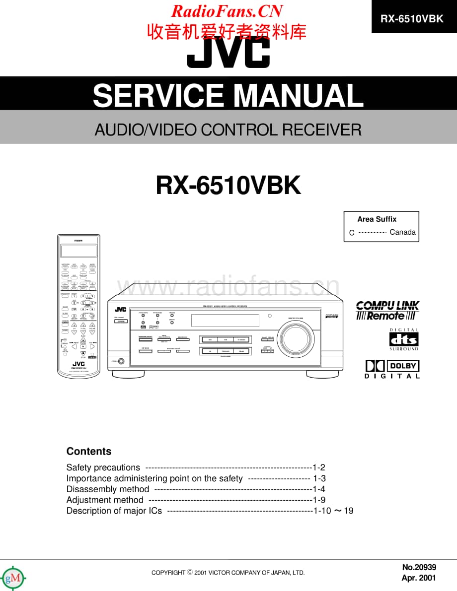 JVC-RX6510VBK-avr-sm维修电路原理图.pdf_第1页