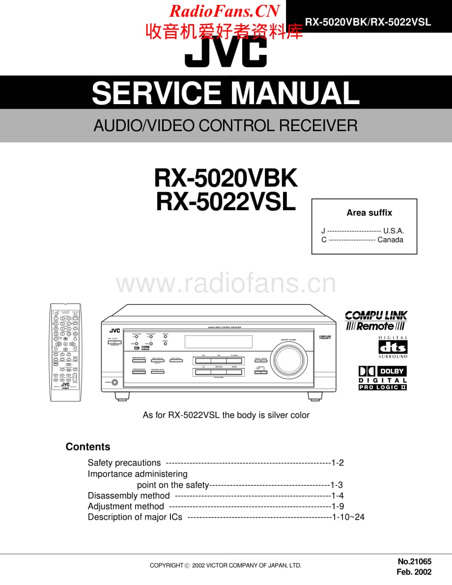 JVC-RX5022VSL-avr-sm维修电路原理图.pdf_第1页