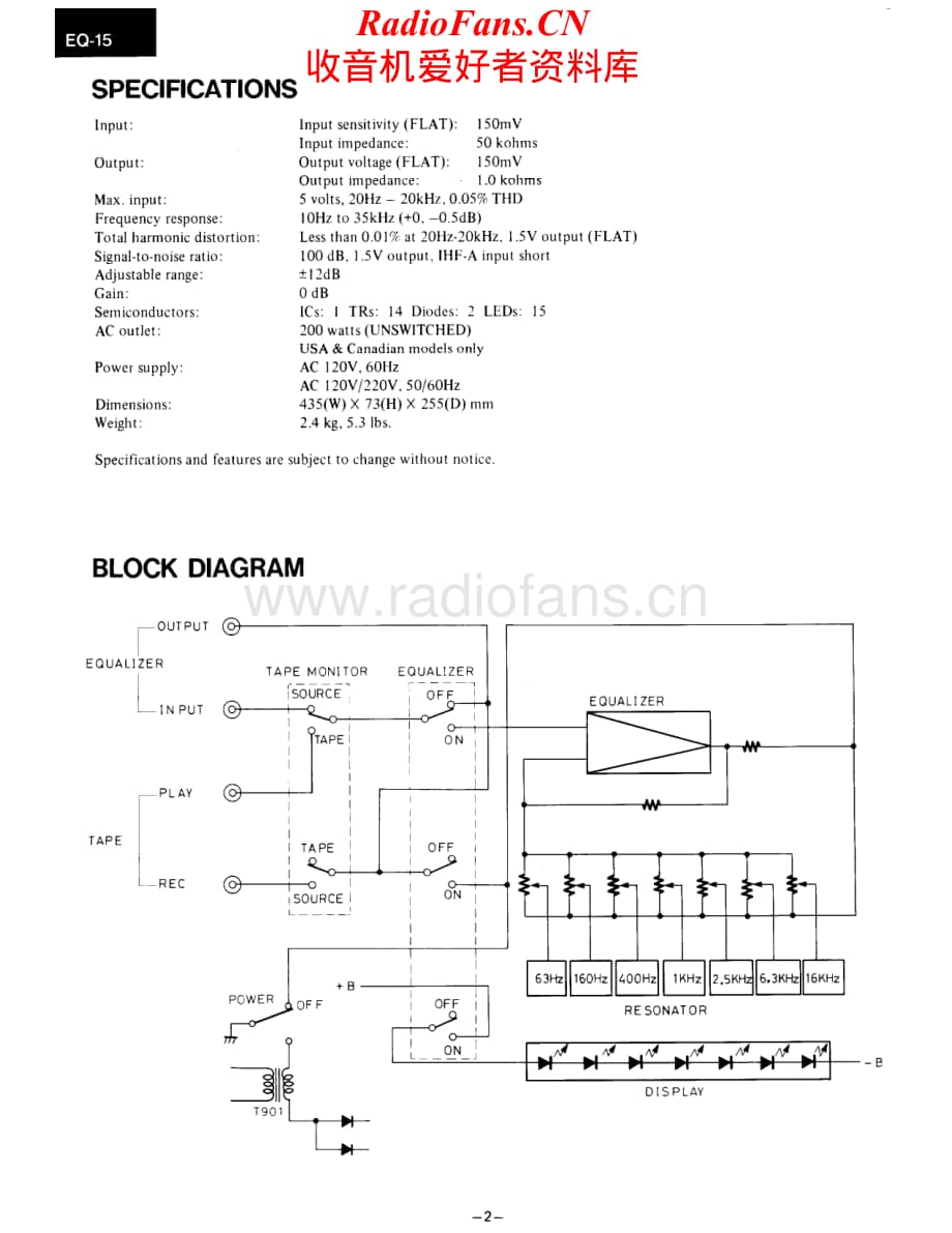 Onkyo-EQ15-eq-sm维修电路原理图.pdf_第2页