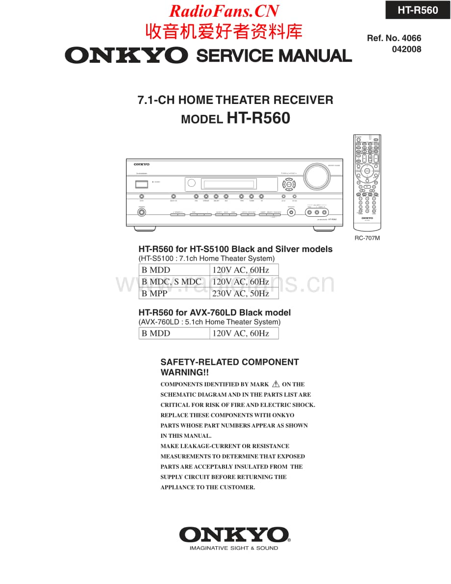 Onkyo-HTR560-avr-sm维修电路原理图.pdf_第1页