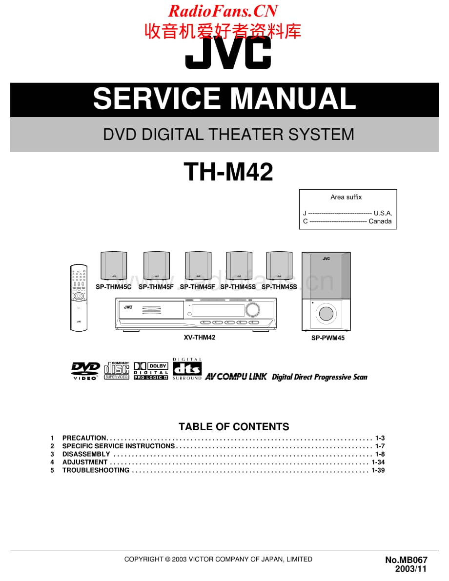 JVC-THM42-ddts-sm维修电路原理图.pdf_第1页