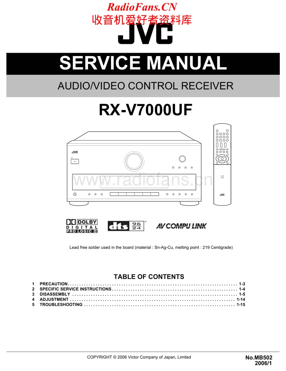 JVC-RXV7000UF-avr-sm维修电路原理图.pdf_第1页