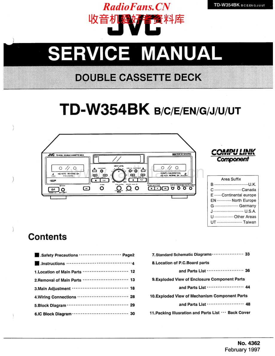 JVC-TDW354BK-tape-sm维修电路原理图.pdf_第1页