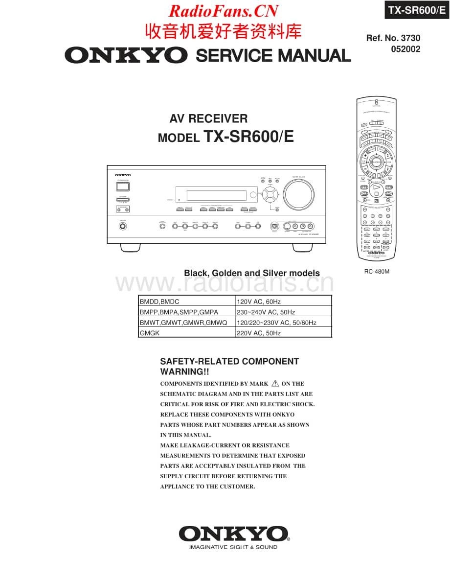 Onkyo-TXSR600-avr-sm维修电路原理图.pdf_第1页