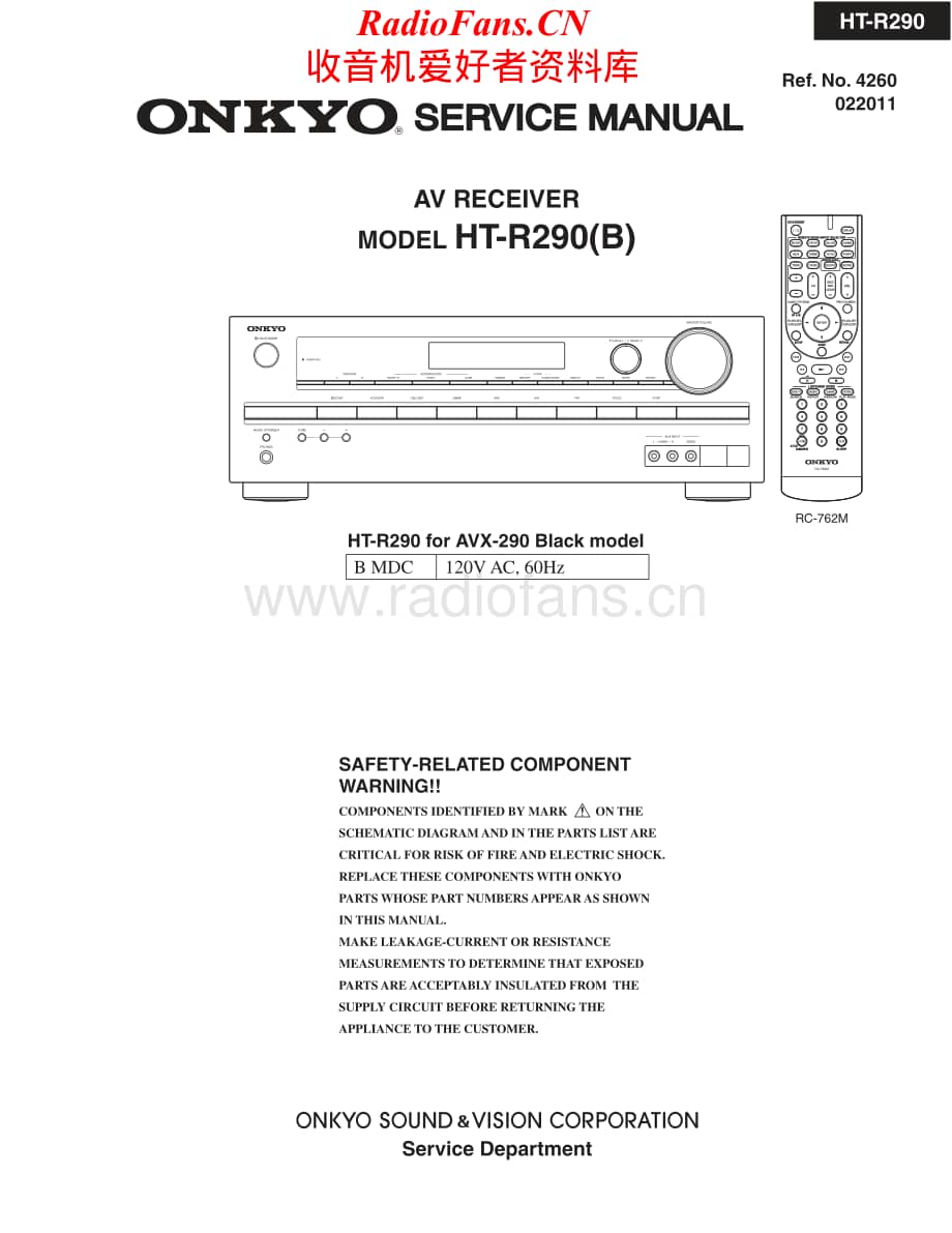 Onkyo-HTR290-avr-sm维修电路原理图.pdf_第1页